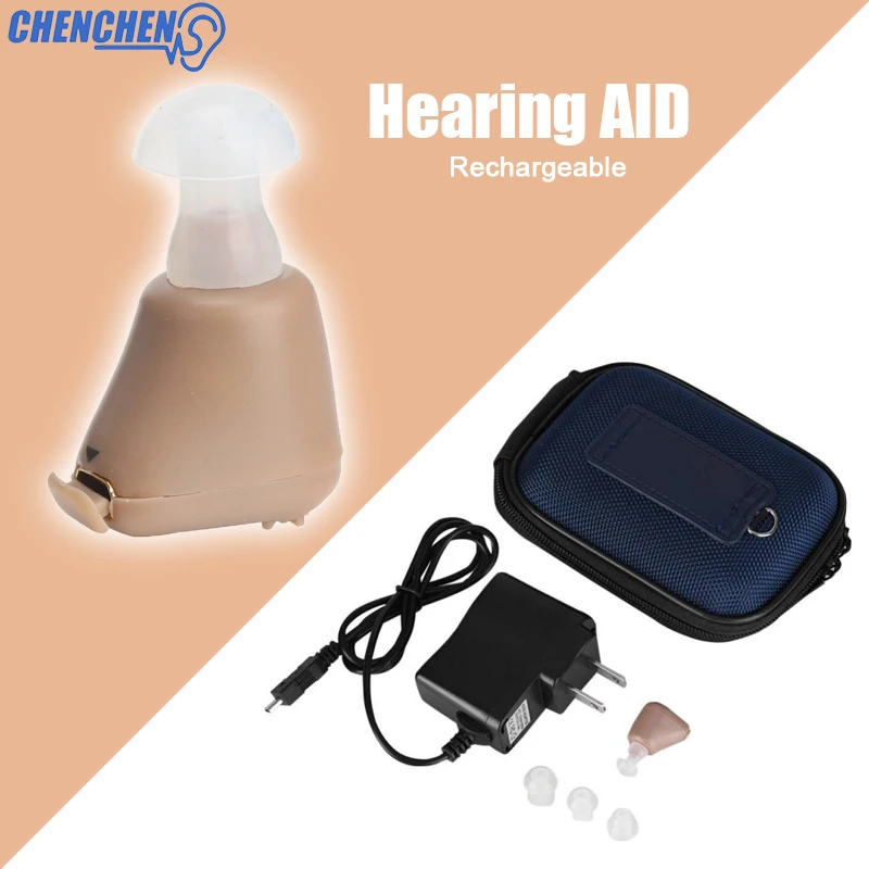 

CIC Hearing AID Low Noise Inner Ear Light Mini Rechargeable Convenient Hearing AIDS Sound Amplifier Portable Ear Care Tool