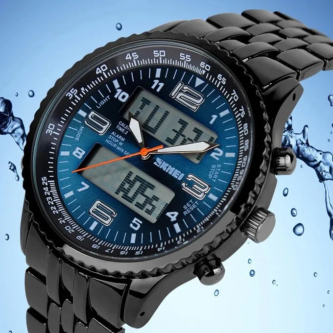 Prix pour Hot Skmei Marque LED Numérique Montres hommes marque de luxe Militaire montre À Quartz relogio masculino complet En Acier Inoxydable hommes Montre-Bracelet Prix pour Hot Skmei Marque LED Numérique Montres hommes marque de luxe Militaire montre À Quartz relogio masculino complet En Acier Inoxydable hommes Montre-Bracelet