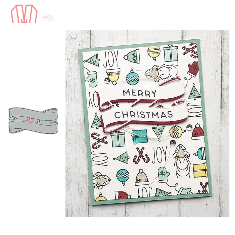 

Mai Ribbon Banner Metal Cutting Dies Stencils for DIY Scrapbooking photo album Decorative Embossing DIY Paper Cards