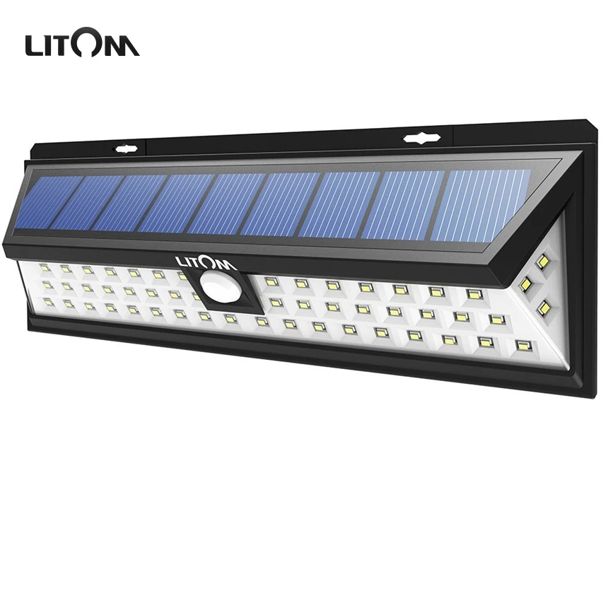 LITOM 54 LED Solar Lights Waterproof Solar Lights with 120 Degree Wide Angle Motion Solar Light