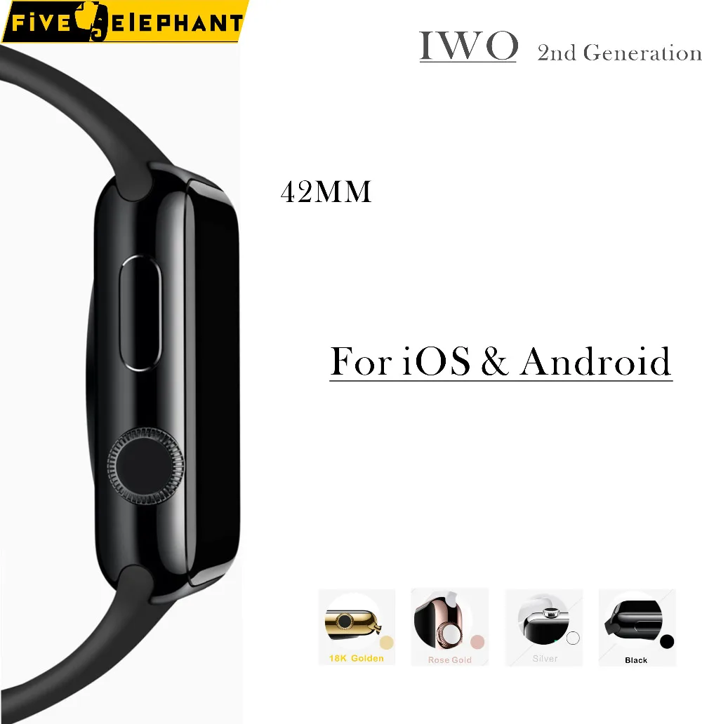 Prix pour FiveElephant iwo Mis À Jour 2ème Génération Bluetooth Fasion 1:1 smart watch horloge pour iOS et Android Prix pour FiveElephant iwo Mis À Jour 2ème Génération Bluetooth Fasion 1:1 smart watch horloge pour iOS et Android