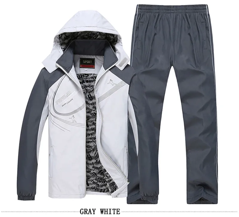 Жутко и boror размер L~ 5XL 6XL зимняя куртка мужчины Sportsuit спортивной одежды мужчин костюм Толстовка Гуд мужчины комплект парка пальто брендовая одежда