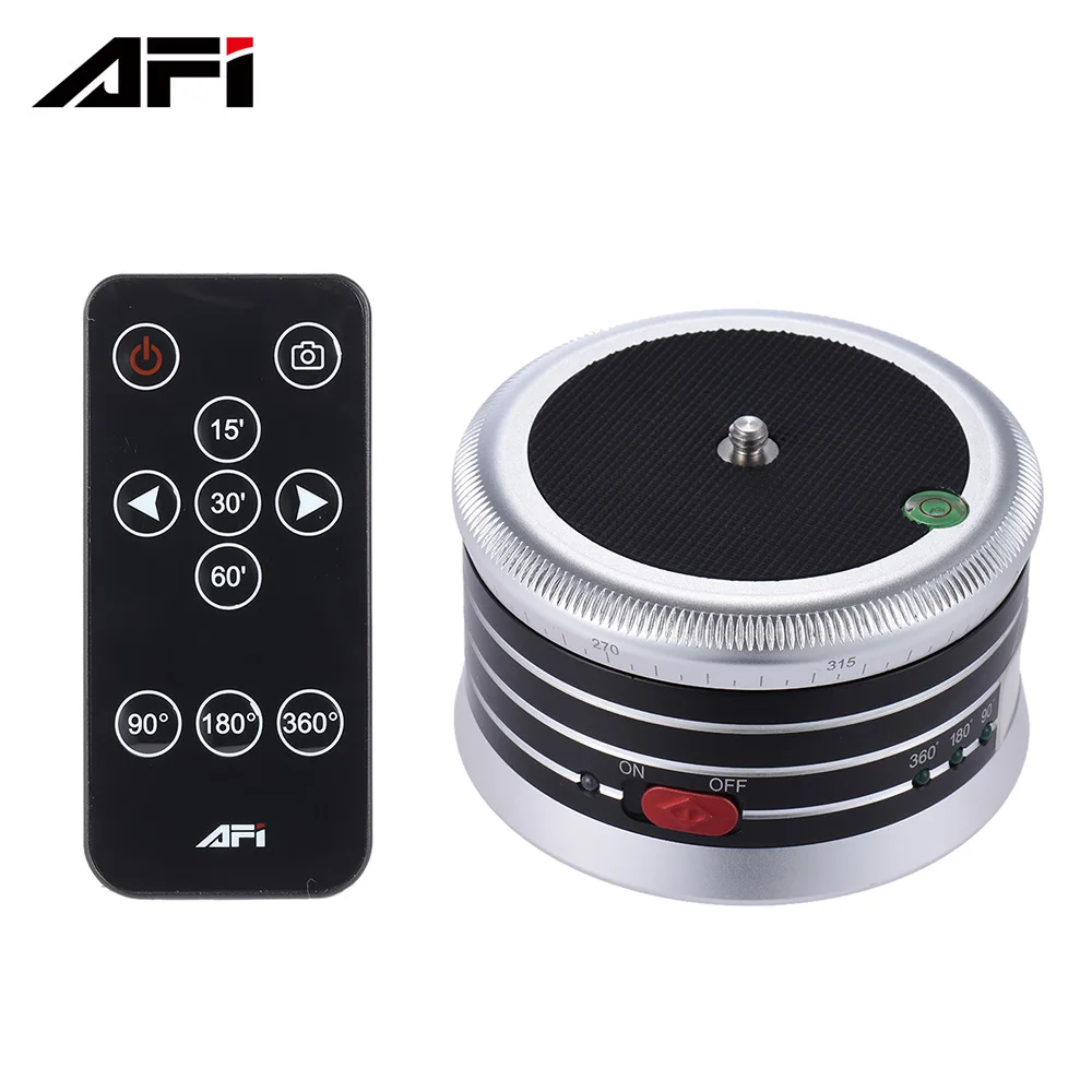 

AFI MRA01 Professional Tripod Head Electric 360 Panorama Ball Head with Remote Control for GoPro Action Camera Smartphone SLR
