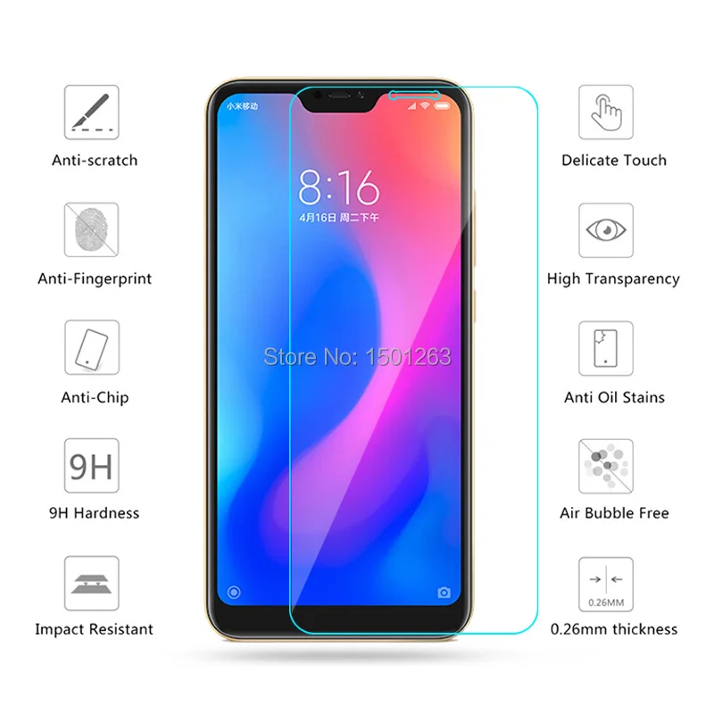 Закаленное Стекло для Xiaomi Redmi 6 Pro 5 84 &quotЭкран протектор Чехол закаленное защитная