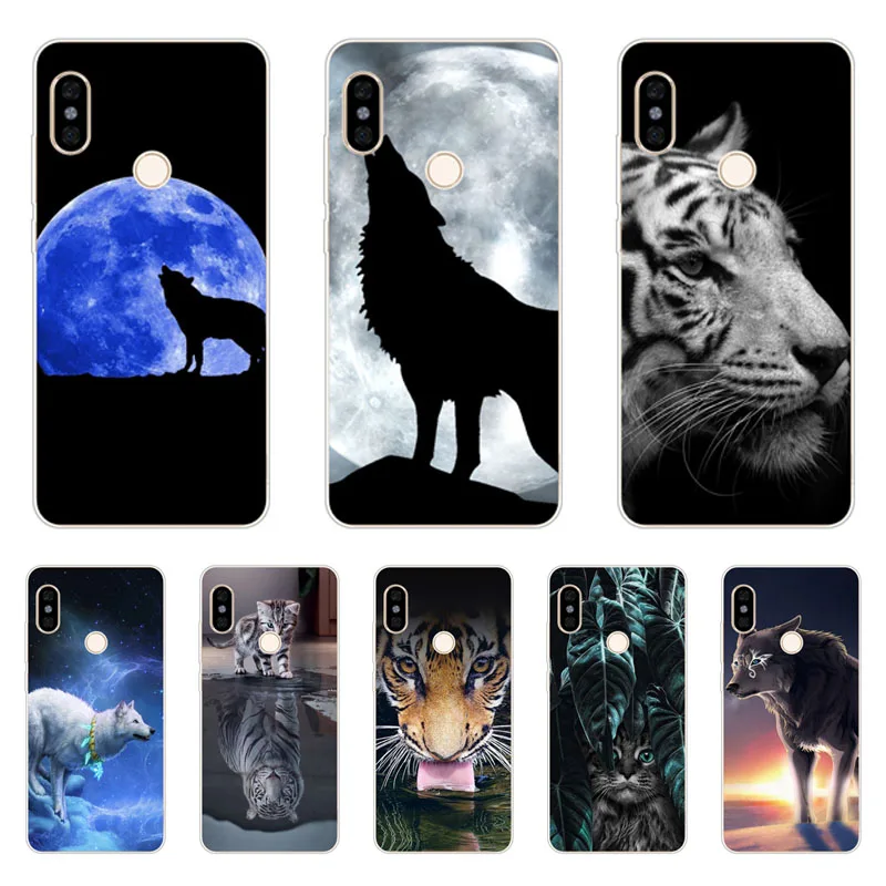 xiaomi redmi 6 pro Case Silicon tigon beast Painting Soft TPU Back Cover for Protect Phone cases |