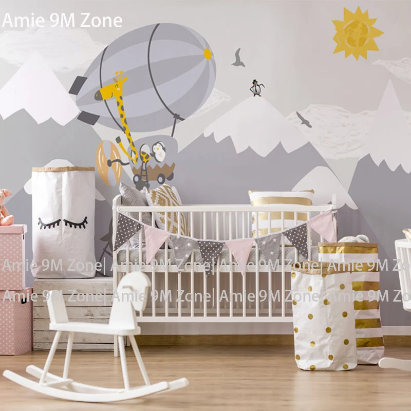Us 27 98 Tuya Art Mural Wallpaper Grey Moutains And Balloon For Kid S Room Wall Decor Paper Nursery Wallpapers In Us 27 98 Tuya Art Mural Wallpaper Grey Moutains And Balloon For Kid S Room Wall Decor Paper Nursery Wallpapers In