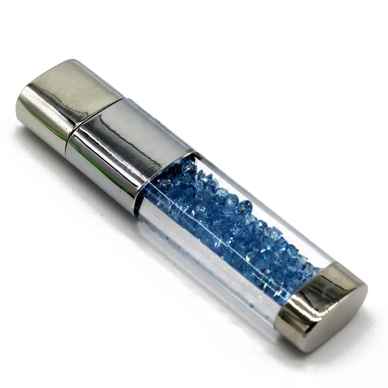 BiNFUL Кристалл флеш-накопитель алмазный usb флэш-накопитель 4 ГБ 8 ГБ 16 ГБ 32 ГБ карта памяти Металл usb2.0 - Цвет: Light blue