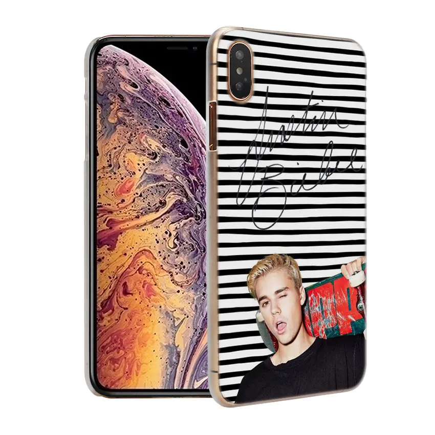 JUSTIN BIEBER Pattern Transparent Hard Phone Cases for Apple iPhone X XS XR XS MAX 6 6s 6Plus 7 8 Plus SE 5S