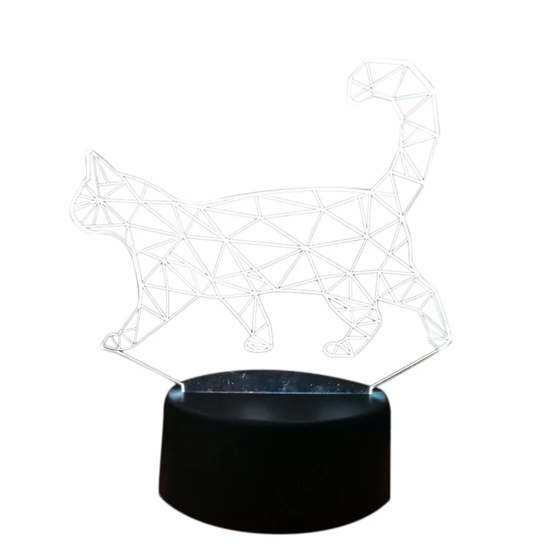 

Portable 3D Led Nightlights 7 Color Changing Lucky Cat Table Lamp Home Decoration