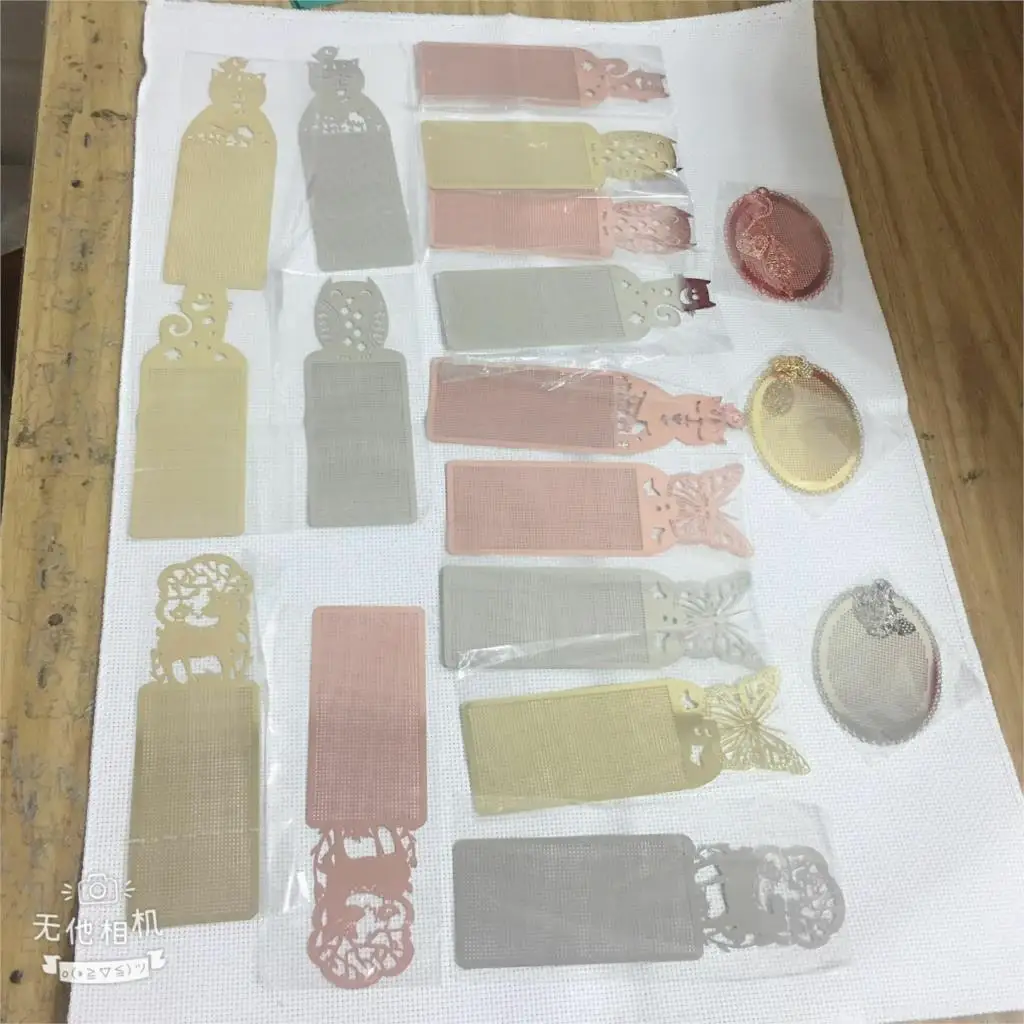 

DIY Craft Stich Cross Stitch Bookmark Metal Silver Golden Needlework Embroidery Crafts Counted Cross-Stitching Kit