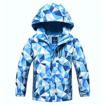 

Children Boys Outwear Coats Spring Autumn Fashion Waterproof Windproof Hooded Jackets For 3-12y Boys Brand Kids Sport Clothes