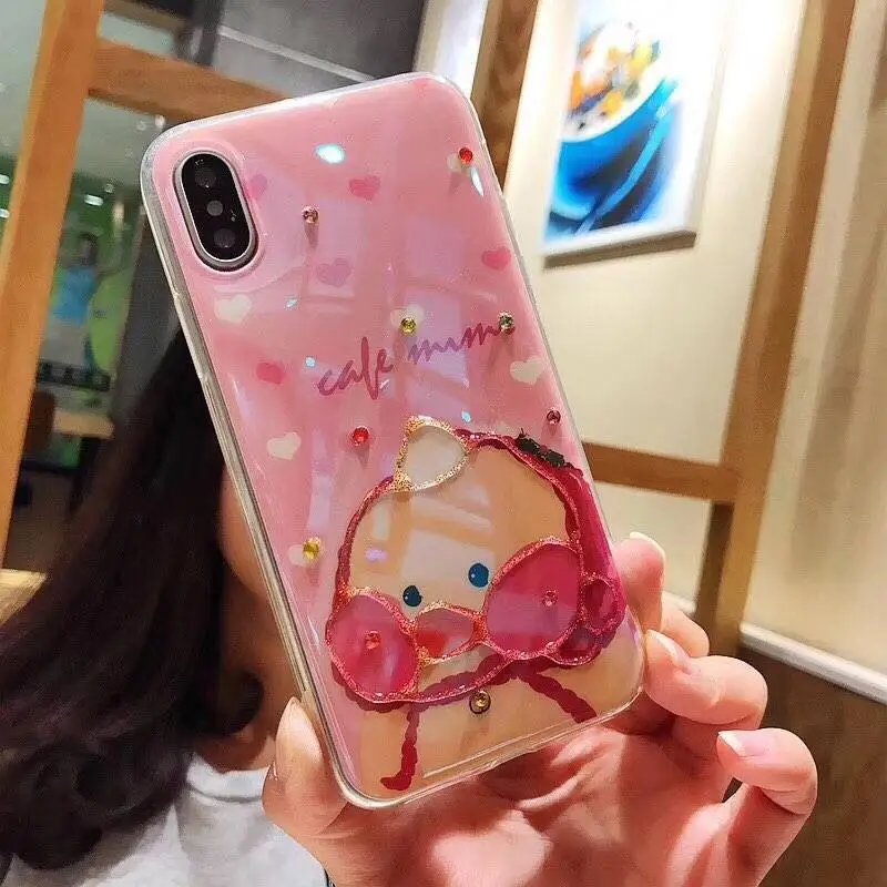 Чехол с 3D синим светом для iPhone X duck шикарный мягкий чехол телефона из ТПУ чехлы iphone