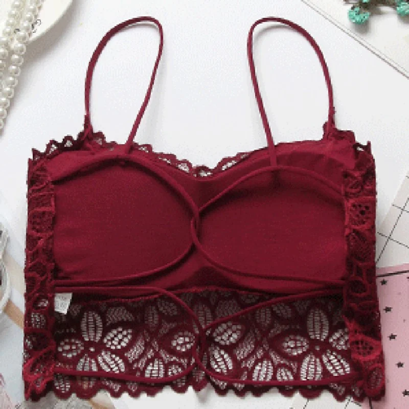 Sexy Bra Women Lace Bralette Sexy Lingerie Underwear Wireless Padded Seamless Bras For Women FreeShipping