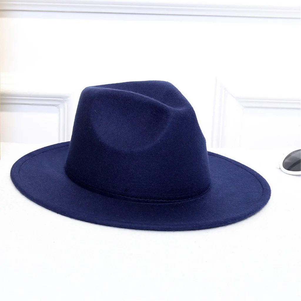 Шляпы Fedora шерсть Женские Кентукки шляпа котелок Классический джентльмен широкие полями фетровые шерстяные шляпы Fedora для гибкий колпак Топ джаз шляпа