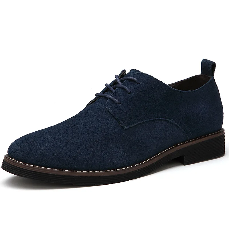 

chaussure homme cuir Men Casual Leather Shoes Oxfords Suede Leather Men's Flats 2019 Spring Autumn Fashion Luxury Classic Shoes