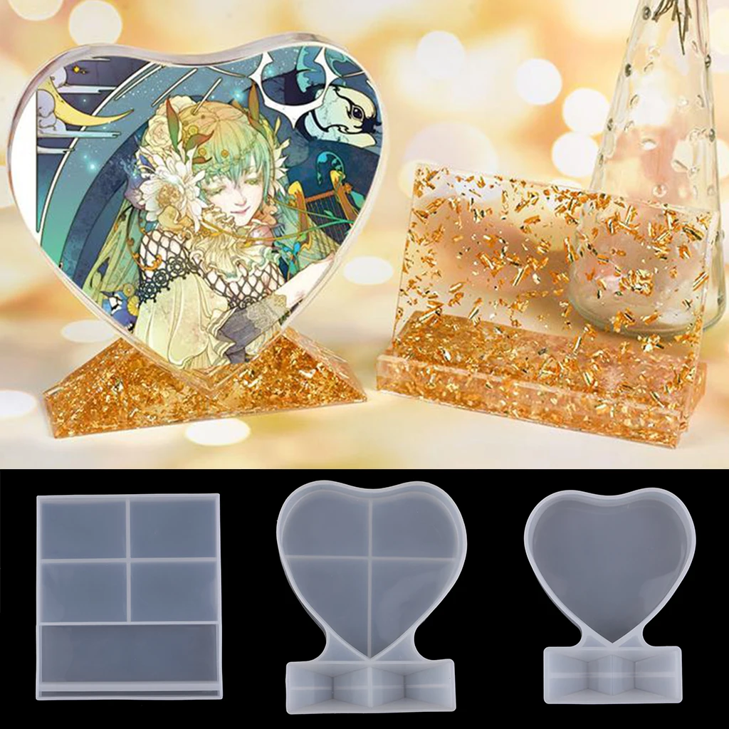 Love Heart Photo Frame Making Mold Silicone Mold Cake Decors Mold DIY Crafts Clay ,Plaster Art Shaping Tools