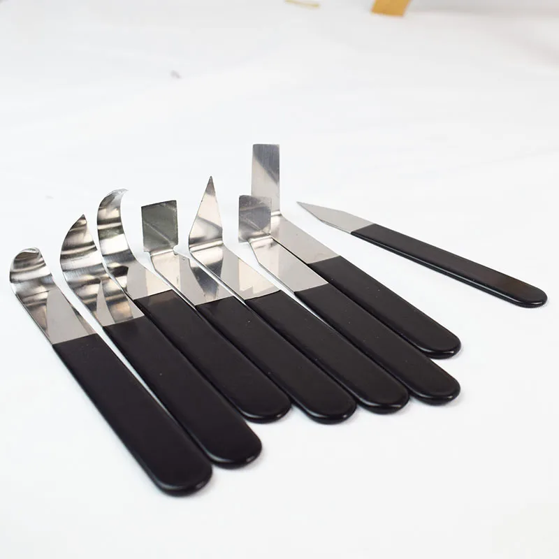 GTCT 0074 8pcs/set Large Angled Pottery Ceramic Trimming Tools Polymer