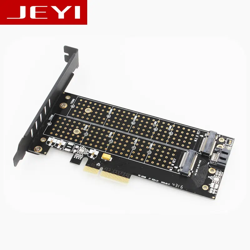 JEYI SK6 M.2 NVMe SSD NGFF для PCIE X4 адаптер M ключ B двойной интерфейс Поддерживаемые карты PCI