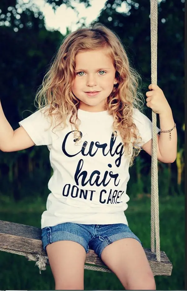 Girls Clothing Summer T shirt Clothes Girls Tops Baby Kids Letter Print