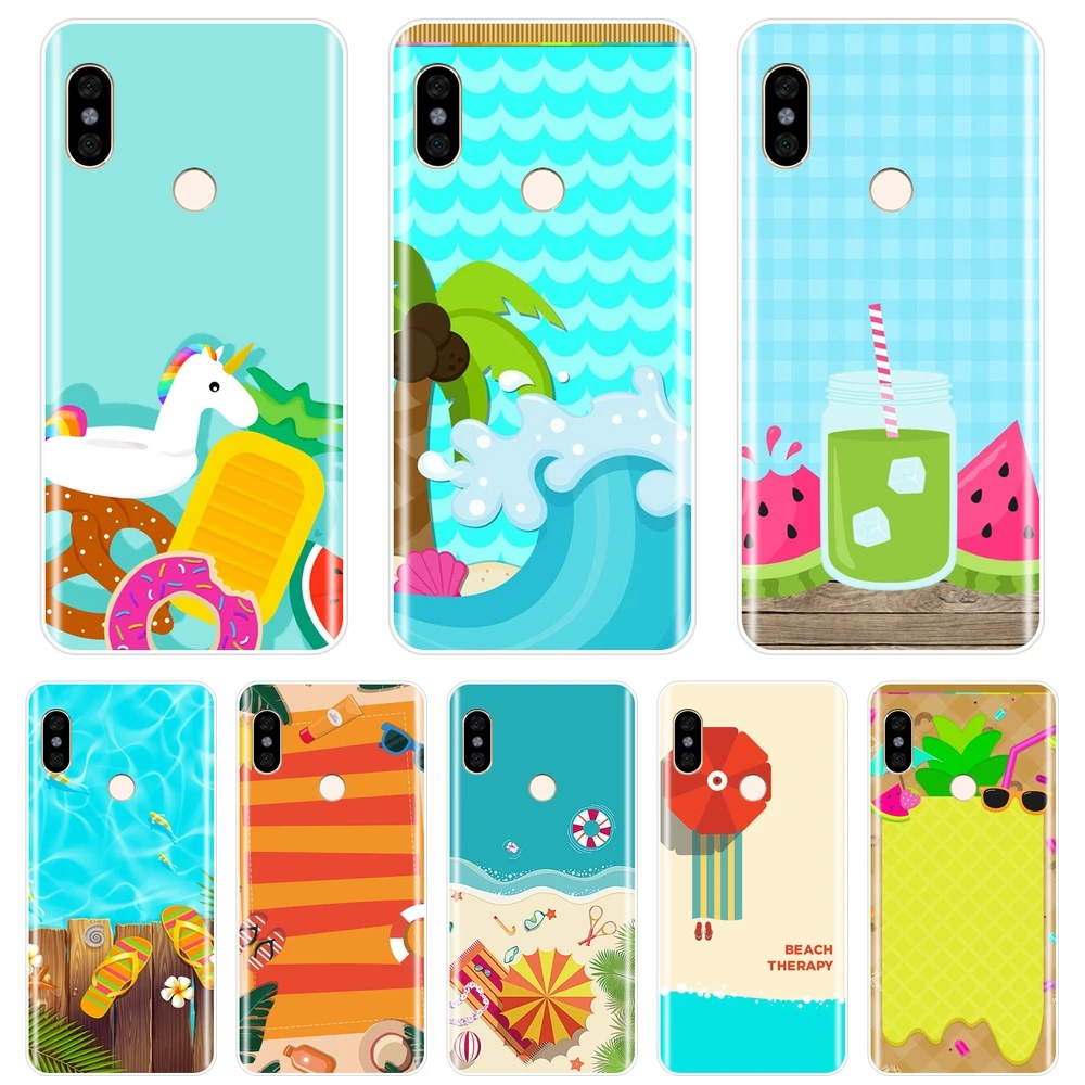 Силиконовый чехол из ТПУ для телефона Pocophone F1 Xiaomi Redmi Note 6 Pro 5A Prime 5 4 4X Beach мягкая
