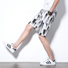 Япония Стиль Для мужчин Рубашки домашние Винтаж по колено летние шорты Для мужчин s шнурок прямо Пляжные шорты Для мужчин Костюмы 5XL-M прилив