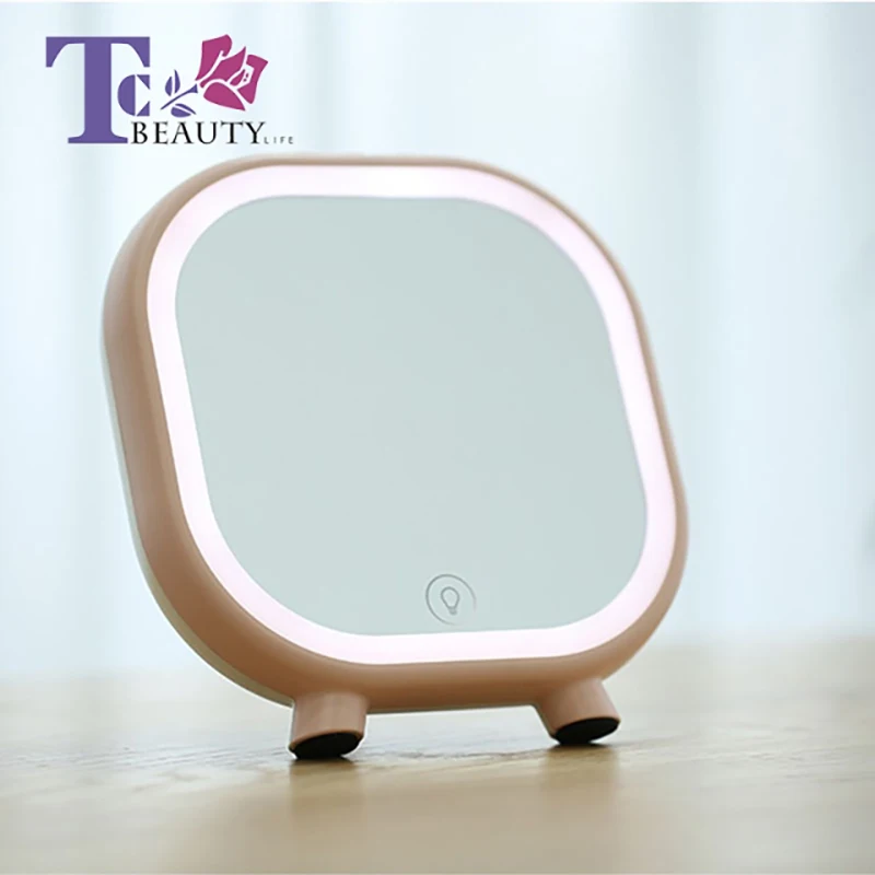 

Led Makeup Mirror with Light Night Light Multi-function Bluetooth Speaker Audio Rechargeable Light Small Stereo Makeup Mirror