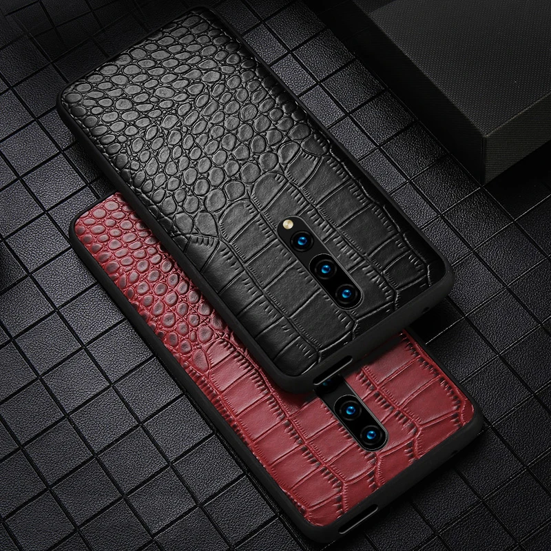 

For Oneplus 7 Pro phone case Genuine Leather crocodile pattern all-inclusive silicone soft case for Oneplus 7 5t 6t 6 cases