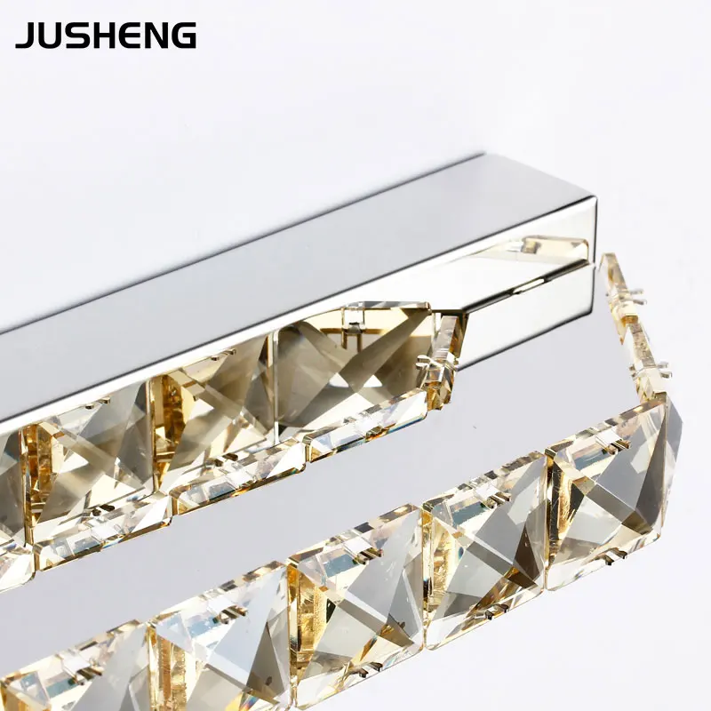JUSHENG 14 Вт хрустальное зеркало для ванной светодиодное передние фары шампанское и