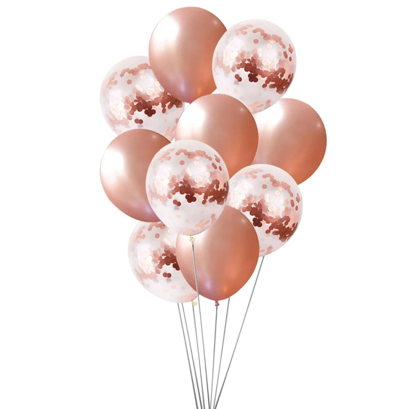 Chicinlife Rosegold 0 9 цифры воздушный шар с днем рождения сердце для взрослых юбилей 1 е