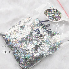 50 г/пакет ромбовидная блестка лазерного серебристого цвета блестящая пудра для ногтей, Татто Искусство DIY украшения LB100-50g