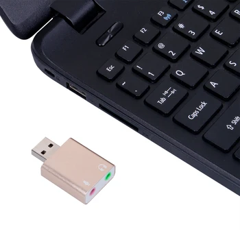 

7.1 External USB Sound Card Audio Adapter 3D Stereo Jack 3.5mm Earphone Micphone Card for Computer Notebook PC Laptop