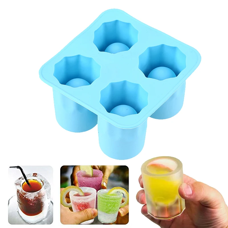 Buy WHISM 4 Cups Bar Party Drink Cup Mold Silicone