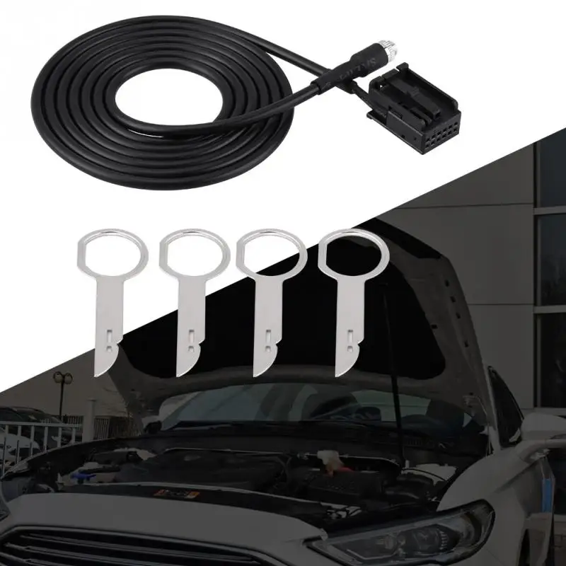 for Ford Focus Mondeo with Removal Tool Keys 6000 CD MP3 Audio Input Aux Cable Adapter Data Connection Transmission Line | Автомобили и