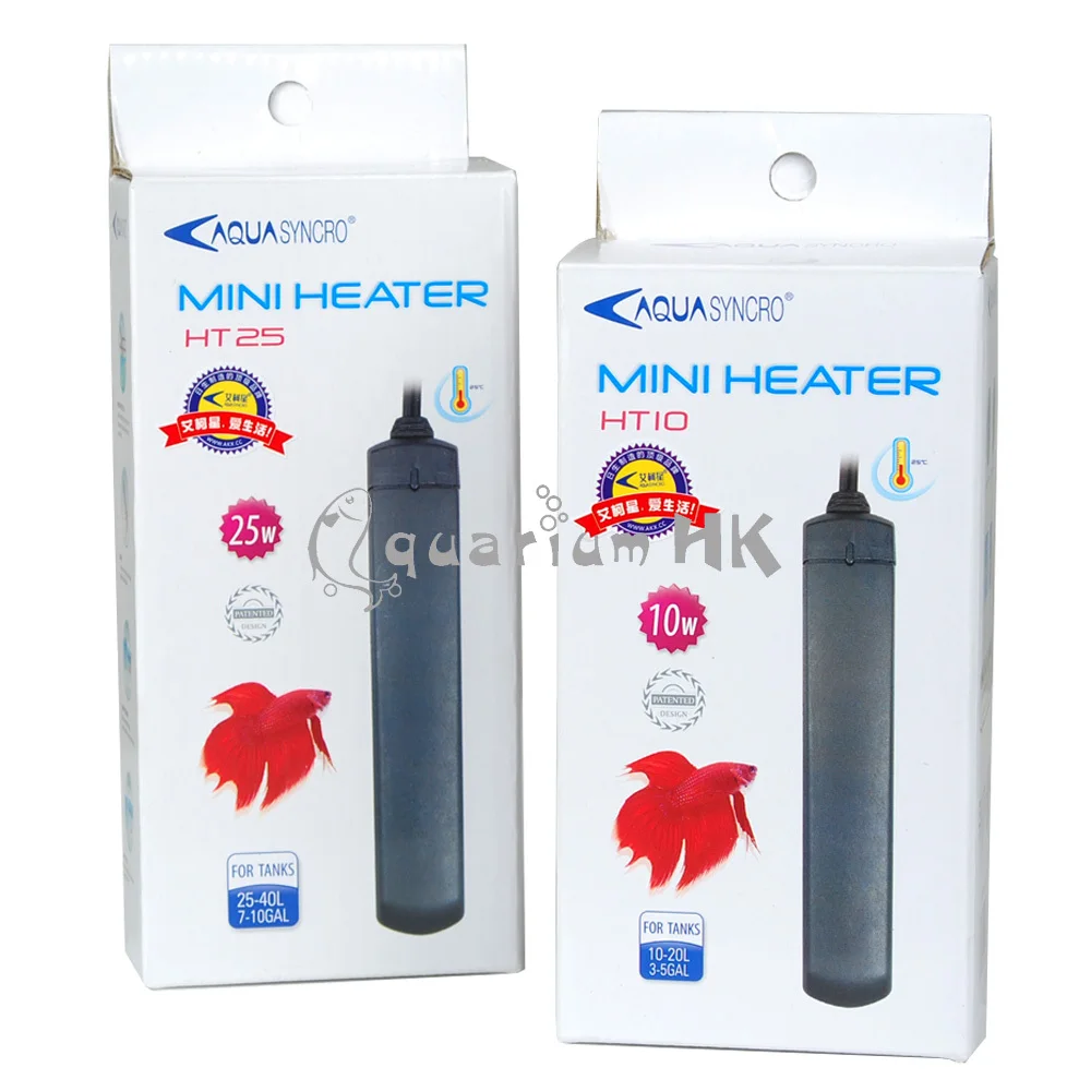 Aquasyncro 220240v 10/25w Aquarium Submersible Mini Heater For 1040l
