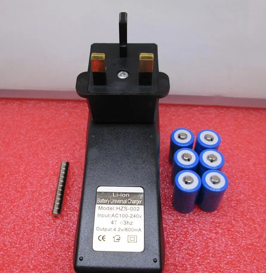 Новая батарея ER14250 LS14250 ER14250H 1/2AA 3,6 V/3,7 V 14250 280mah литий-ионная аккумуляторная батарея(6 батарей+ 1 зарядное устройство - Цвет: The UK plug