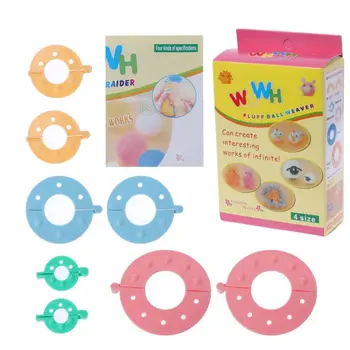

8 Pack Pompom Furry Ball Maker 4 Sizes For Fluff Ball Weaver Knitting DIY Tool