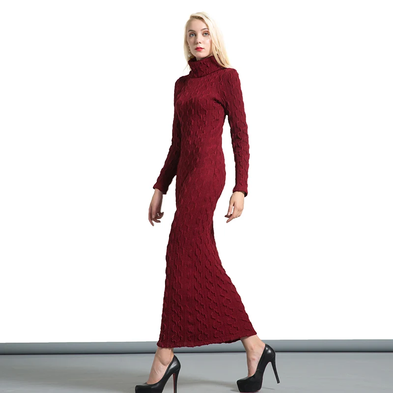 long sleeve turtleneck dress plus size