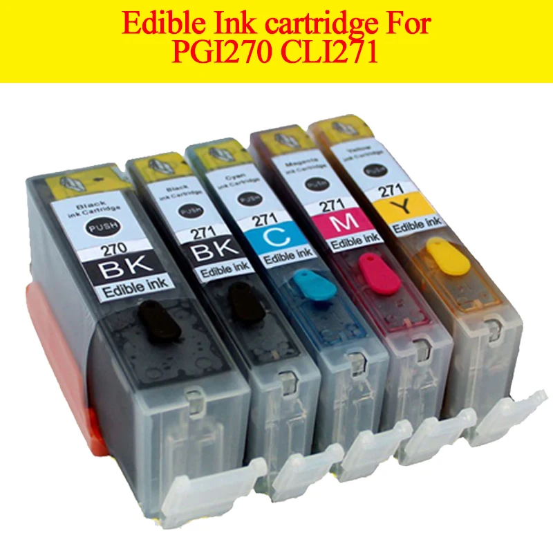GN 5 шт. PGI270 CLI271 PGI 270 XL CLI 271 картридж со съедобными чернилами для canon PIXMA MG5720 MG5721 MG5722