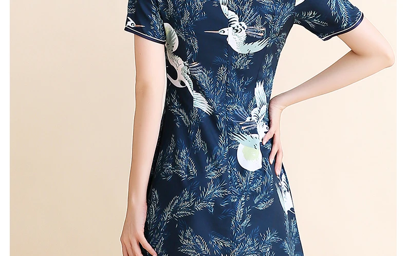 Старый Шанхай Qipao сексуальная девушка короткий рукав Вечеринка Ципао Cheongsam Дамы Цветочные Формальные платья