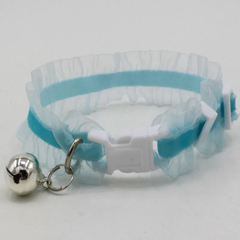 Pet Cat Dog Collar Kitten Bells Safety Cute Lace Stretch Quick Release Pet Puppy Cat Collar Supplies Soft Collar Pet Cat Dog Collar Kitten Bells Safety Cute Lace Stretch Quick Release Pet Puppy Cat Collar Supplies Soft Collar