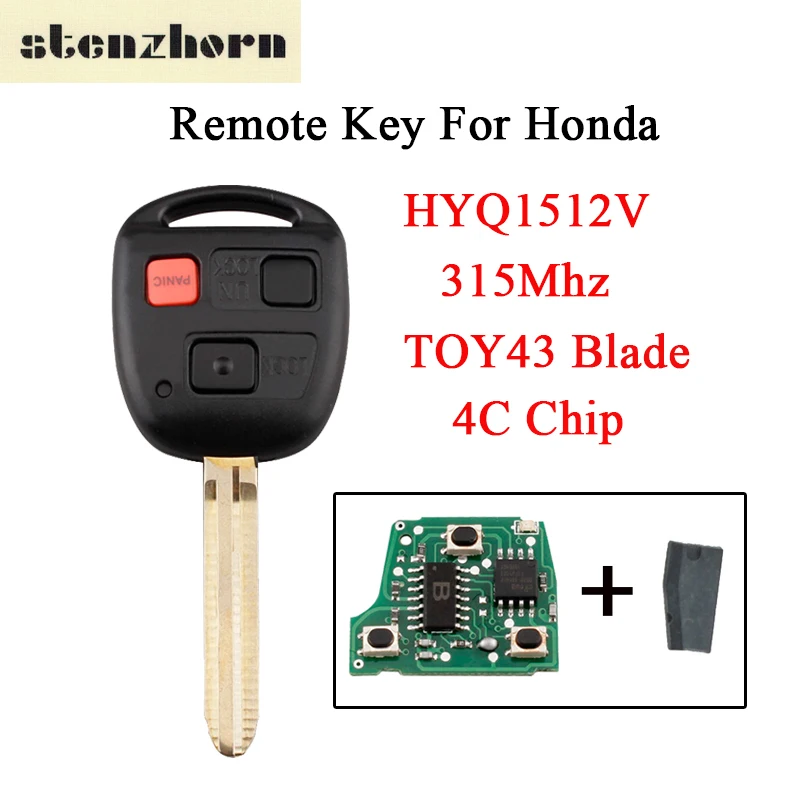 

Stenzhorn Remote Car Key 315Mhz For Toyota FJ Cruiser HYQ1512V Key For Toyota Land Cruiser 2003 2004 2005 2006 2007 TOY43 Blade