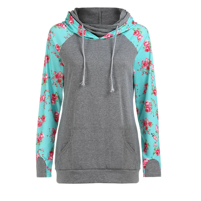 floral double hoodie