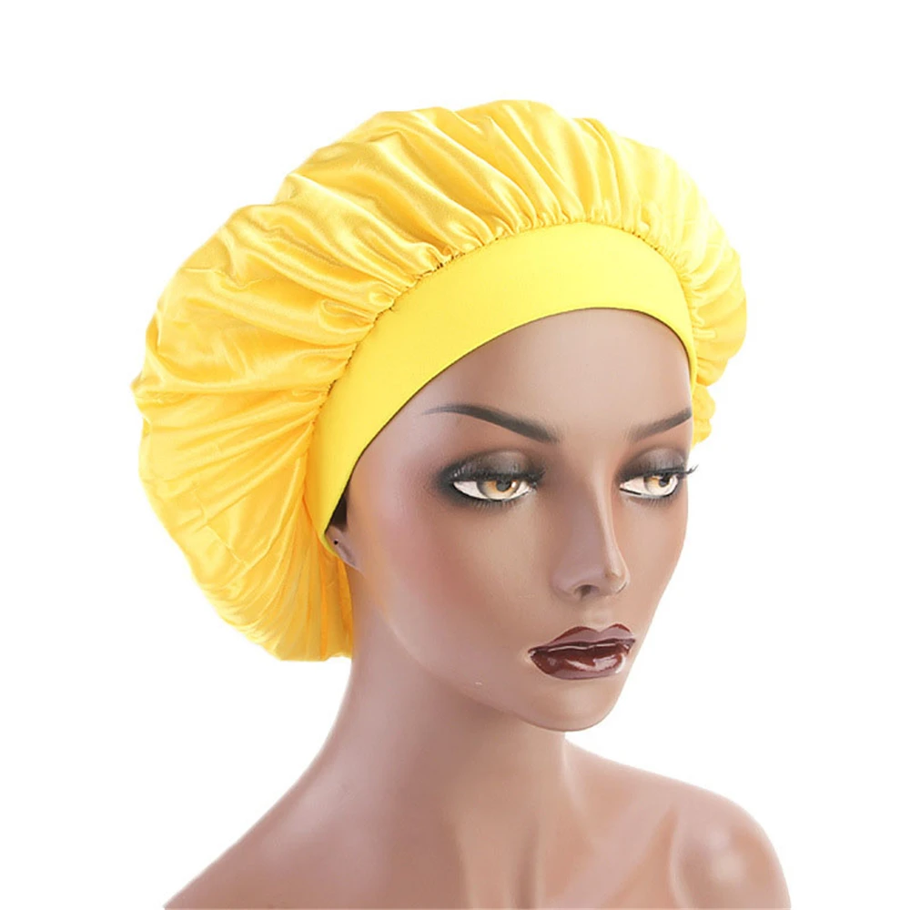 Женская шапочка для салона красоты широкая Атласная сна|Женские Skullies и шапочки| |
