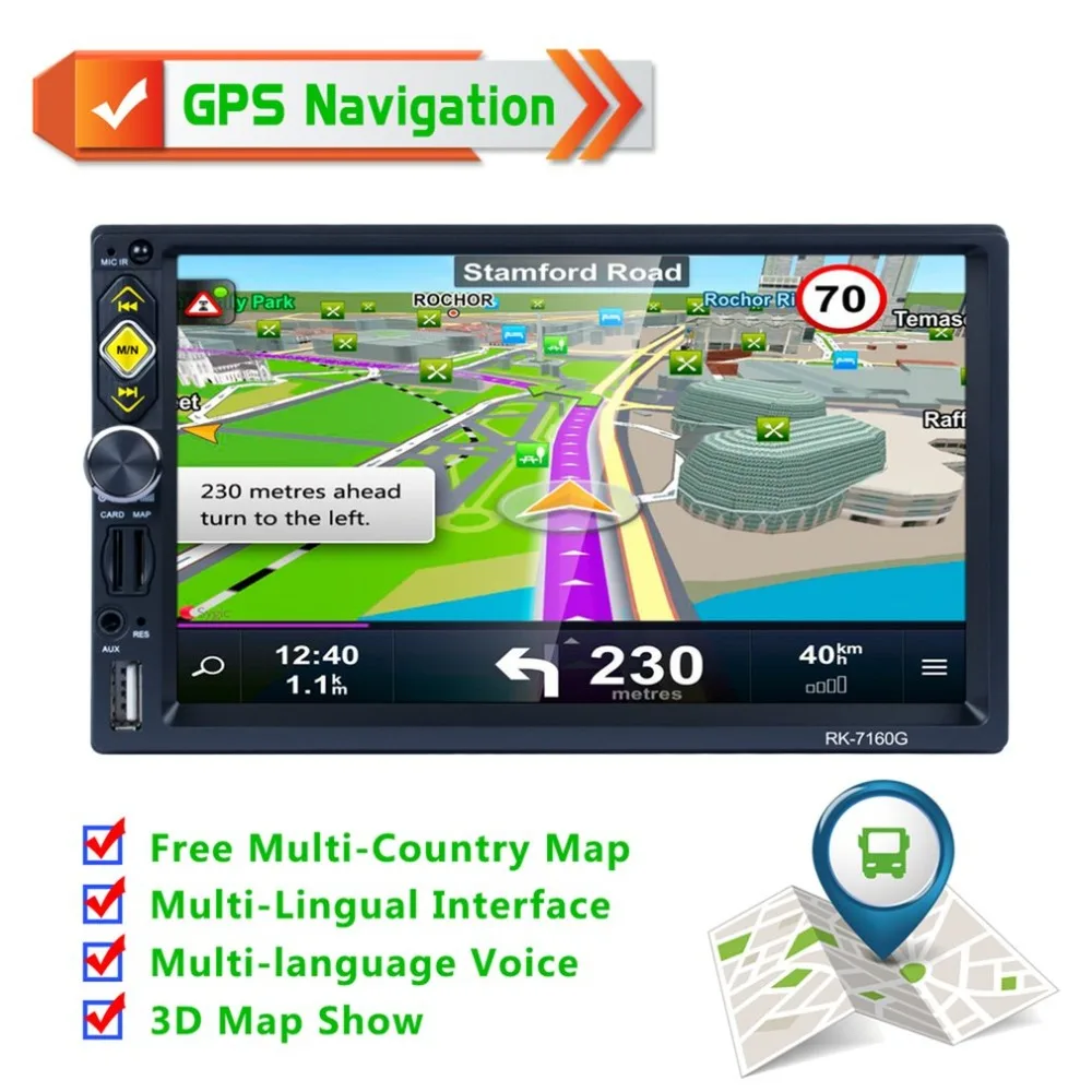 

7inch Car MP5 Player Touch Screen Rear View Bluetooth Fast Charge FM/RDS Car Radio HD GPS Navigation Car Multimedia Player