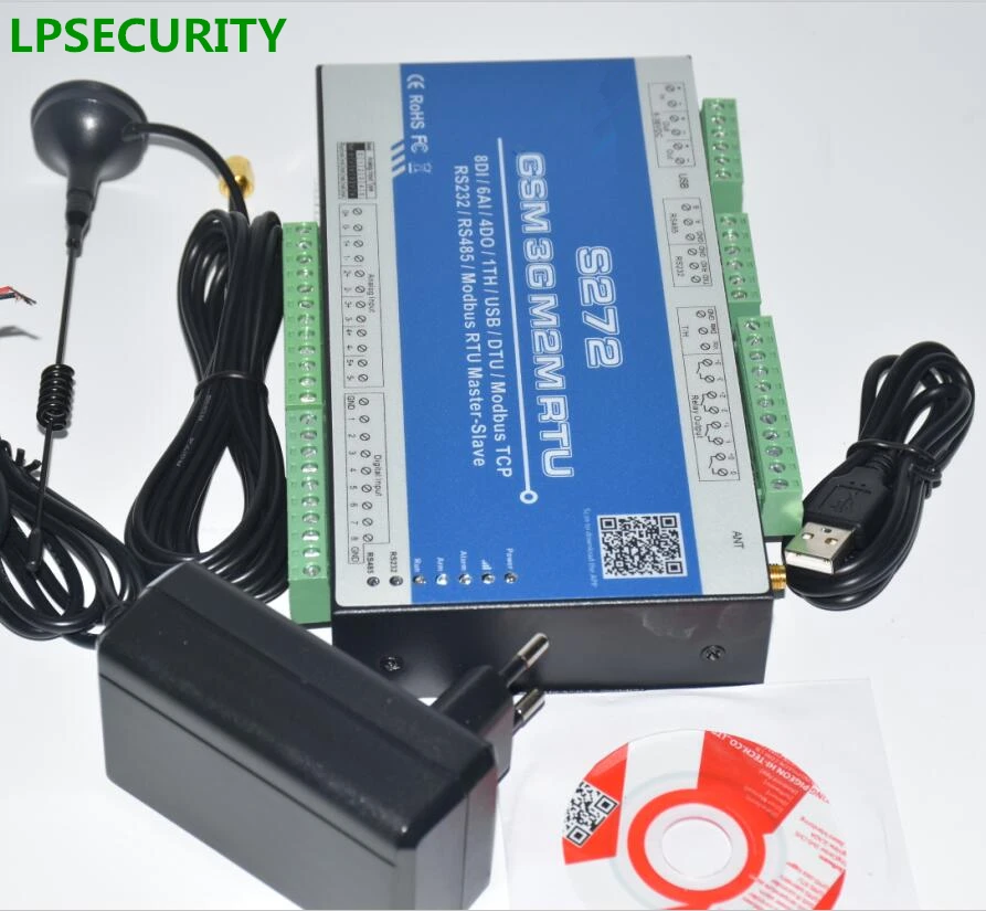 LPSECURITY 3G 2G RS232 RS485 USB порты GSM SMS GPRS TCP IP Modbus контроллер сигнализации RTU плата s272|controle