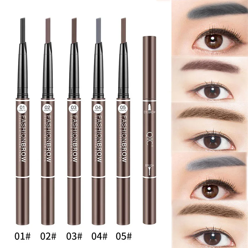 

Eyebrow Pen Automatic Dual-head Brow Pencil 5 Colors Natural Waterproof Non-smudge Long Lasting Makeup Cosmetic Tools Supply