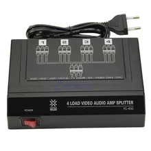4 способ 1 в 4 из 3 RCA аудио-видео AMP усилитель Splitter HDTV DVD VCD 4 Порты
