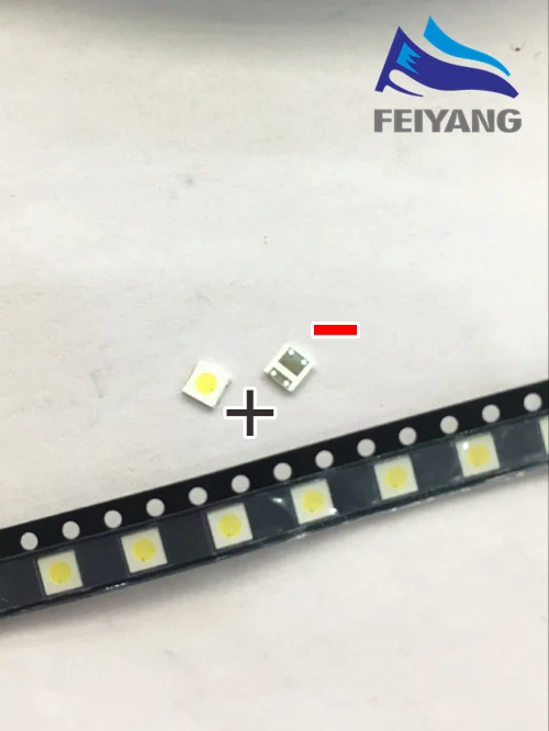 100 шт. для WOOREE UNI LED подсветка LCD TV bead 3 в 1 Вт 3535 SMD лампа холодная белая