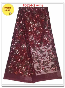 

2018 Nigerian Sequins Embroidered Lace Fabrics French Lace With Sequins Lace Fabric Suppliers