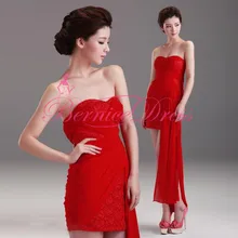 Vestidos De Festa Longo Kleid Party Kurze Graceful Sweetheart Mini Red Chiffon Spitze 2014 Cocktailkleider Macacão Weibliche
